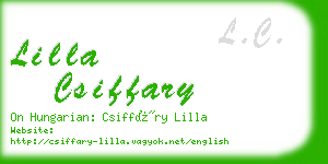 lilla csiffary business card